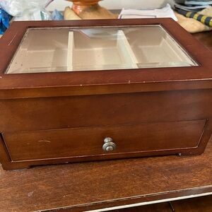 Pottery Barn wood jewelry box